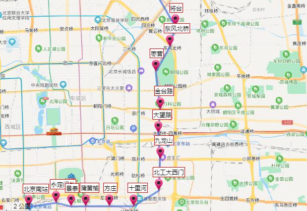 2021北京地铁14号线路图 北京地铁14号线站点图及运营时间表