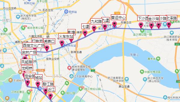 2021杭州地鐵1號線路圖杭州地鐵1號線站點圖及運營時間