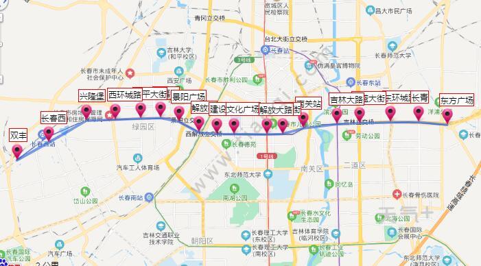 2021长春地铁2号线路图 长春地铁2号线站点图及运营时间