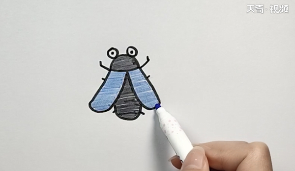 简笔画蝉怎么画 画知了的简笔画画法