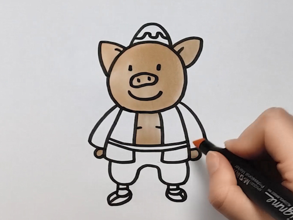 猪八戒怎么画简单图片儿童画猪八戒的画法