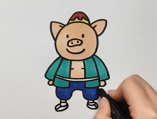 猪八戒怎么画简单图片儿童画猪八戒的画法