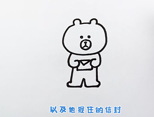 brown bear绘本简笔画图片