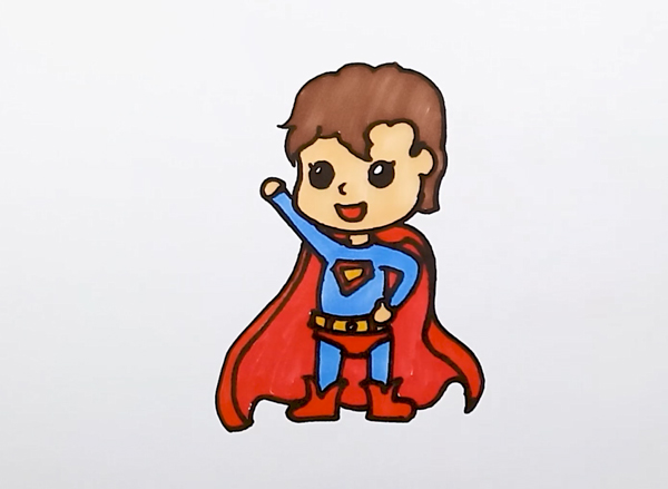 超人怎么画简笔画超人简单画法