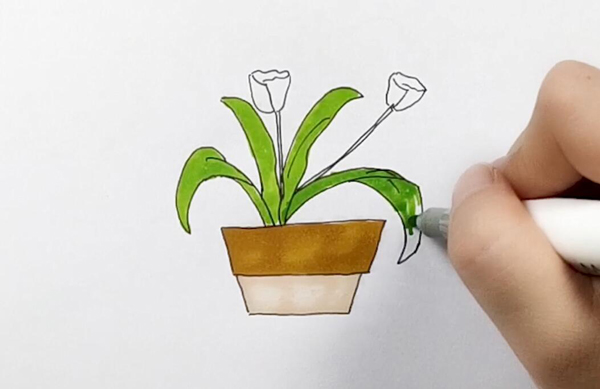 花盆怎么画简单一点简易花盆的画法