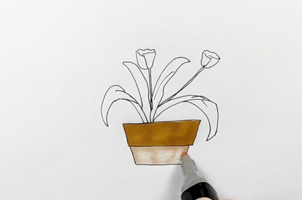 花盆怎么画简单一点简易花盆的画法