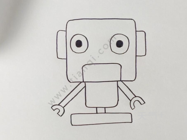 机器人怎么画简笔画 儿童画机器人简笔画