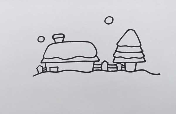 冬天怎么画简单好看冬季简单画