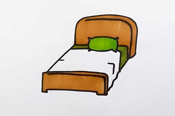 简单的小床怎么画怎么画一张简单的床