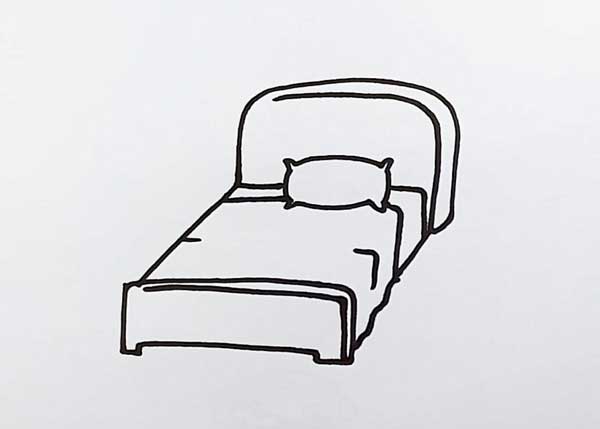 简单的小床怎么画怎么画一张简单的床