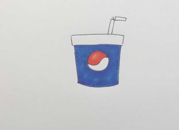 简单的可乐怎么画一杯可乐简笔画
