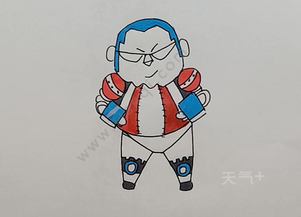 一步一步教画弗兰奇 弗兰奇7步简笔画