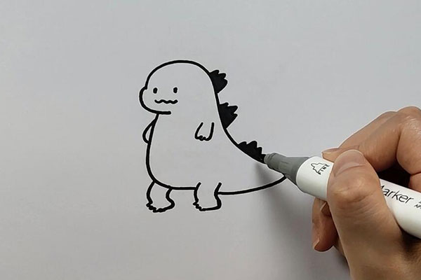 画哥斯拉的步骤怎么画哥斯拉