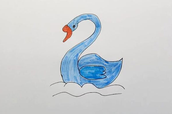 天鹅怎么画简笔画天鹅的画法