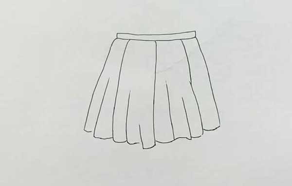 简笔短裙怎么画 短裙的简单画法