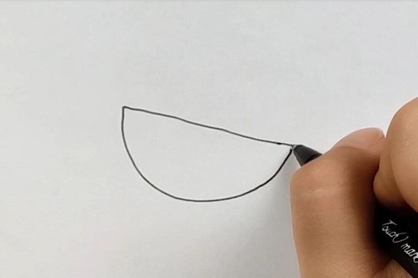 简笔画之如何画西瓜一块西瓜怎么画