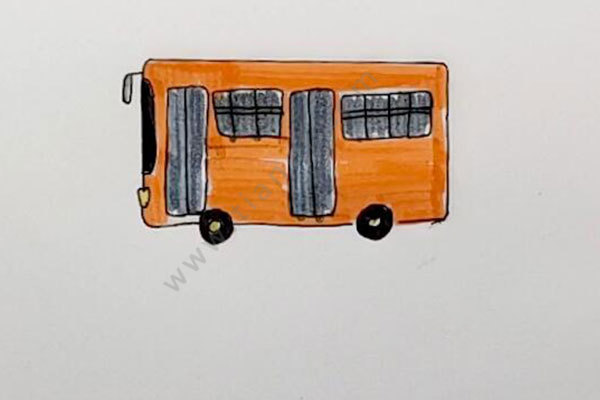 单层巴士简笔画图片