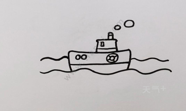 简单的大海怎么画画大海的简笔画步骤