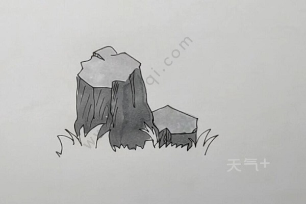 简笔画石头的画法 小石头简笔画怎么画