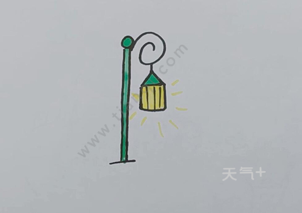 路灯怎么画简单又漂亮 卡通路灯简笔画