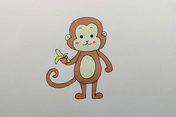 小猴子的简单画法如何画小猴子