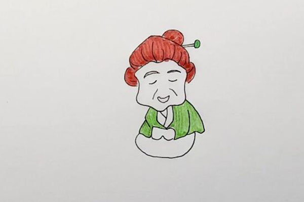 老奶奶怎么画一步一步教你画老奶奶简笔画