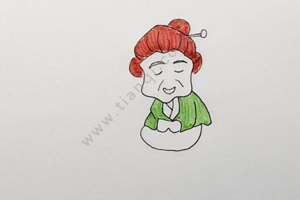 老奶奶怎么画一步一步教你画老奶奶简笔画