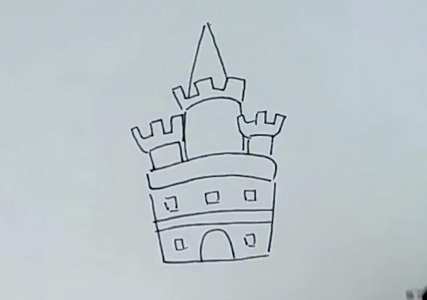 魔仙堡城堡图简笔画图片
