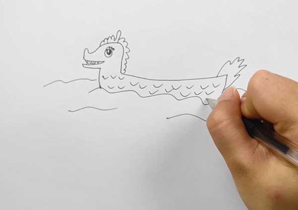 赛龙舟怎么画 www.tianqi.com