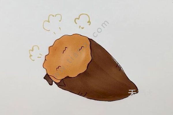 红薯简笔画 一步一步教你怎么画红薯
