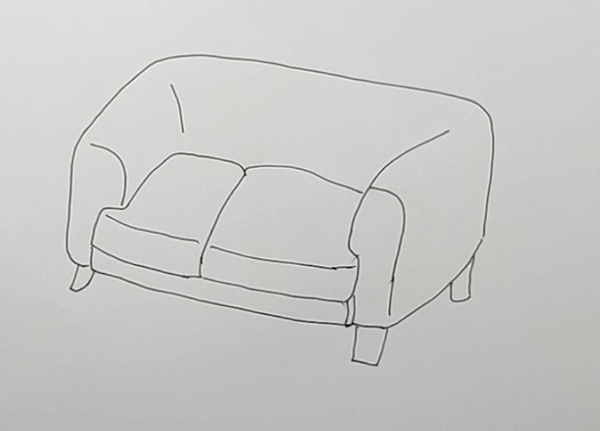 怎样画沙发立体图图片