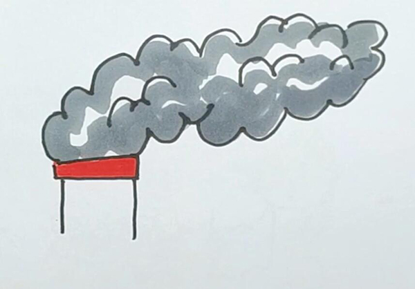 烟雾缭绕的简笔画图片