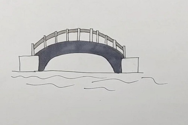 庆元廊桥简笔画图片