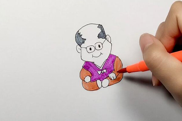 爷爷简笔画