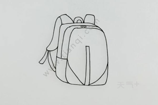 一步一步教你画背包 背包简笔画教程