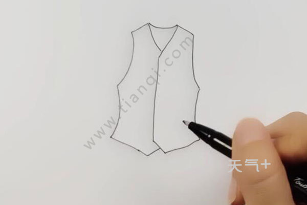 背心简笔画步骤 帅气的背心该怎么画