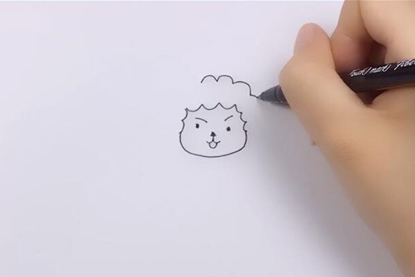 臭美的小羊简笔画臭美的小羊怎么画