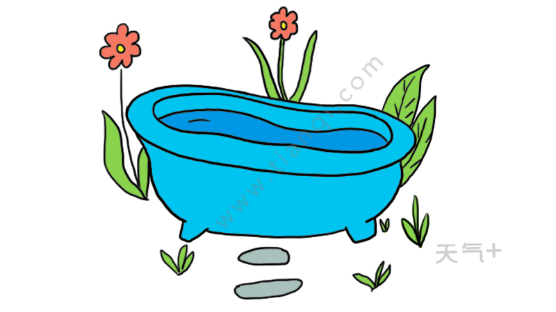 室外浴室qq简笔画怎么画