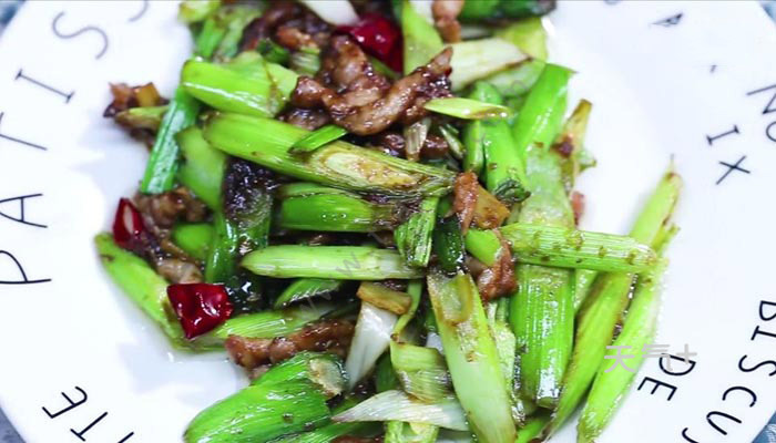 蒜苔炒肉丝的做法教程 tqjia