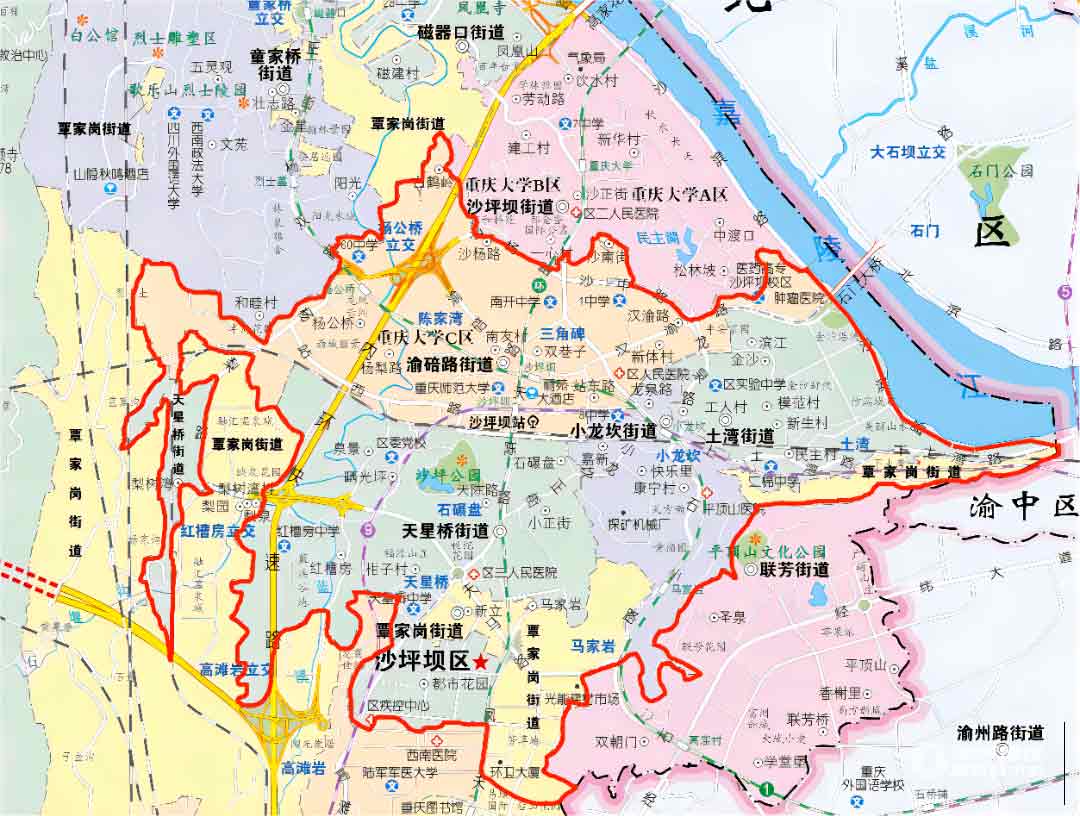 重庆沙坪坝区临时管控区域 8月17日沙坪坝区管控区域如下