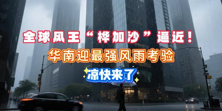 全球风王“桦加沙”逼近！华南迎最强风雨考验，凉快来了
